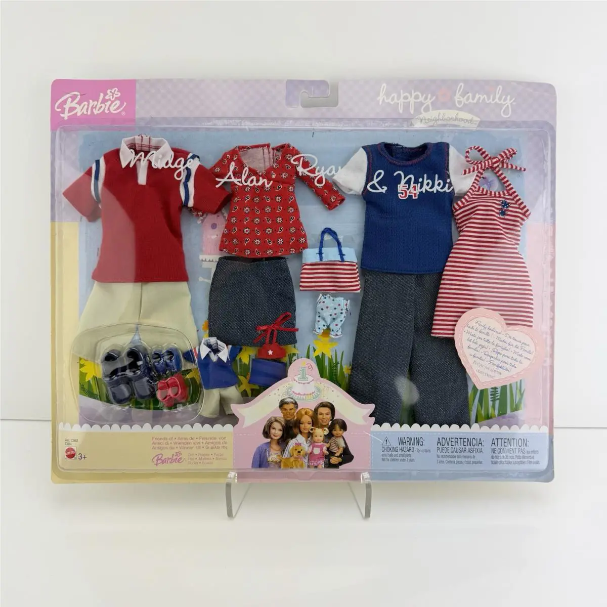 2003 Barbie Happy Family Neighborhood Fashion Pack Outfit C3884 Nrfb