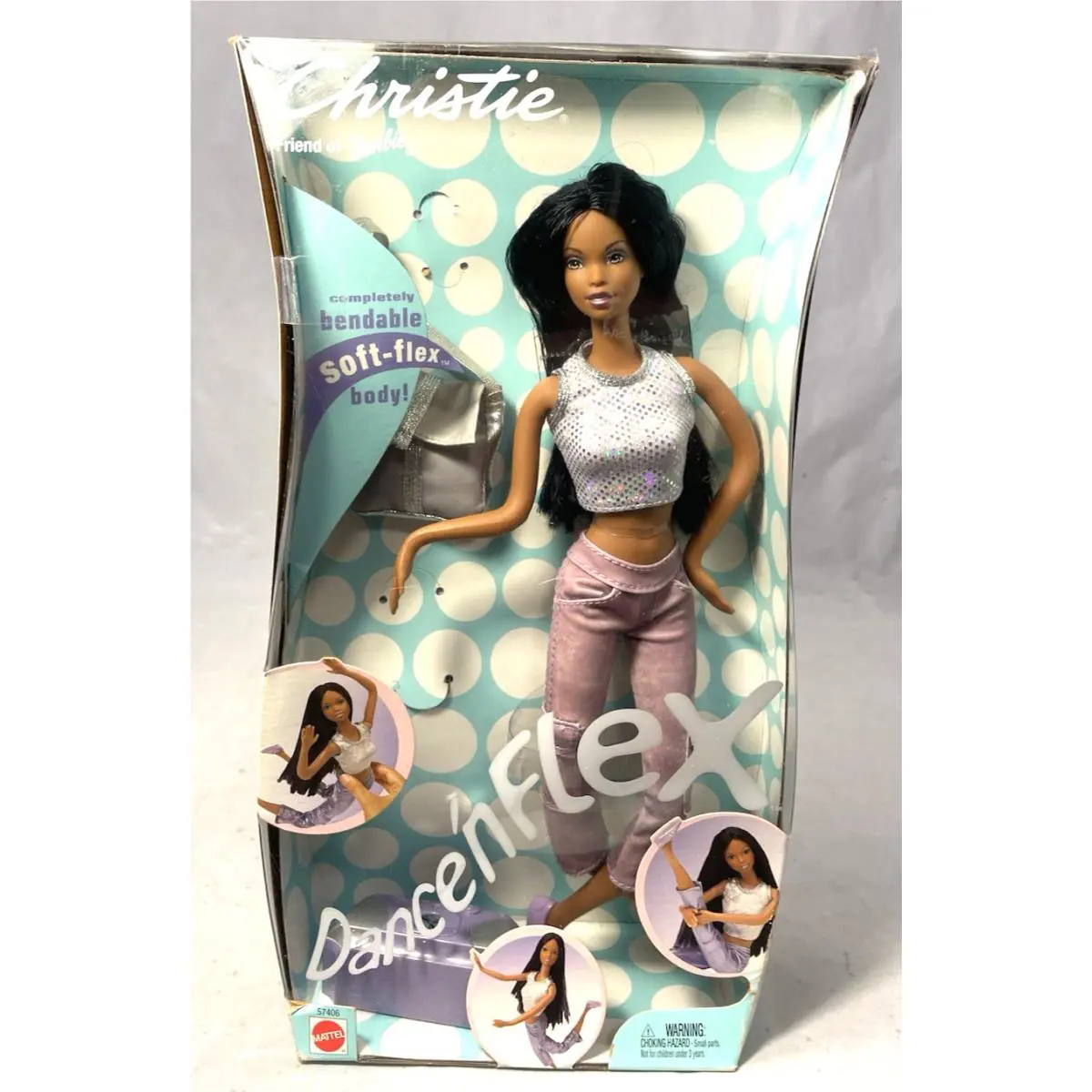 Barbie Dance `N Flex Christie Friend of Barbie Doll 2002 Mattel 57406 Nrfb