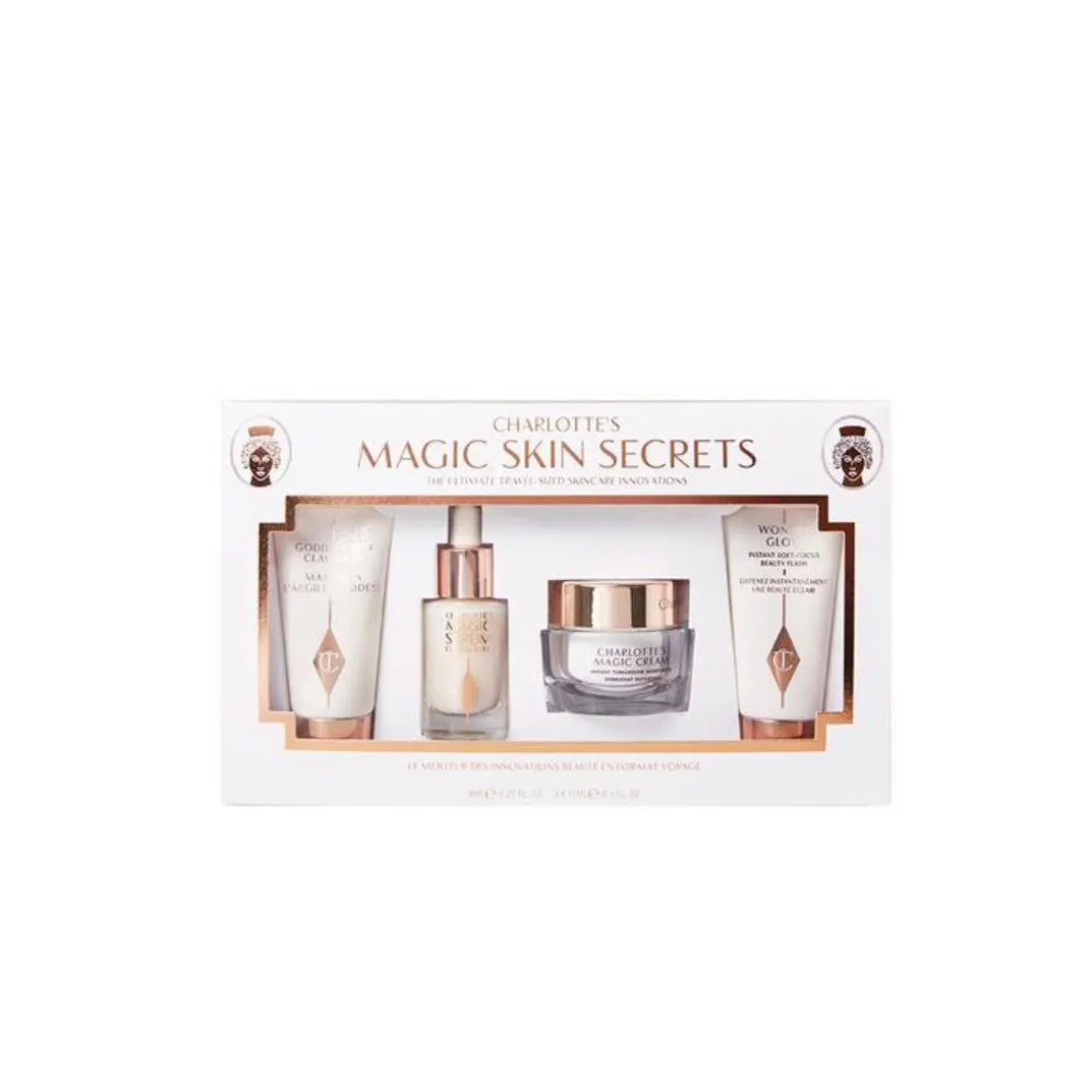 Charlotte Tilbury Magic Skin Secrets Box Set Lot Cream Serum Wonder Glow Mask
