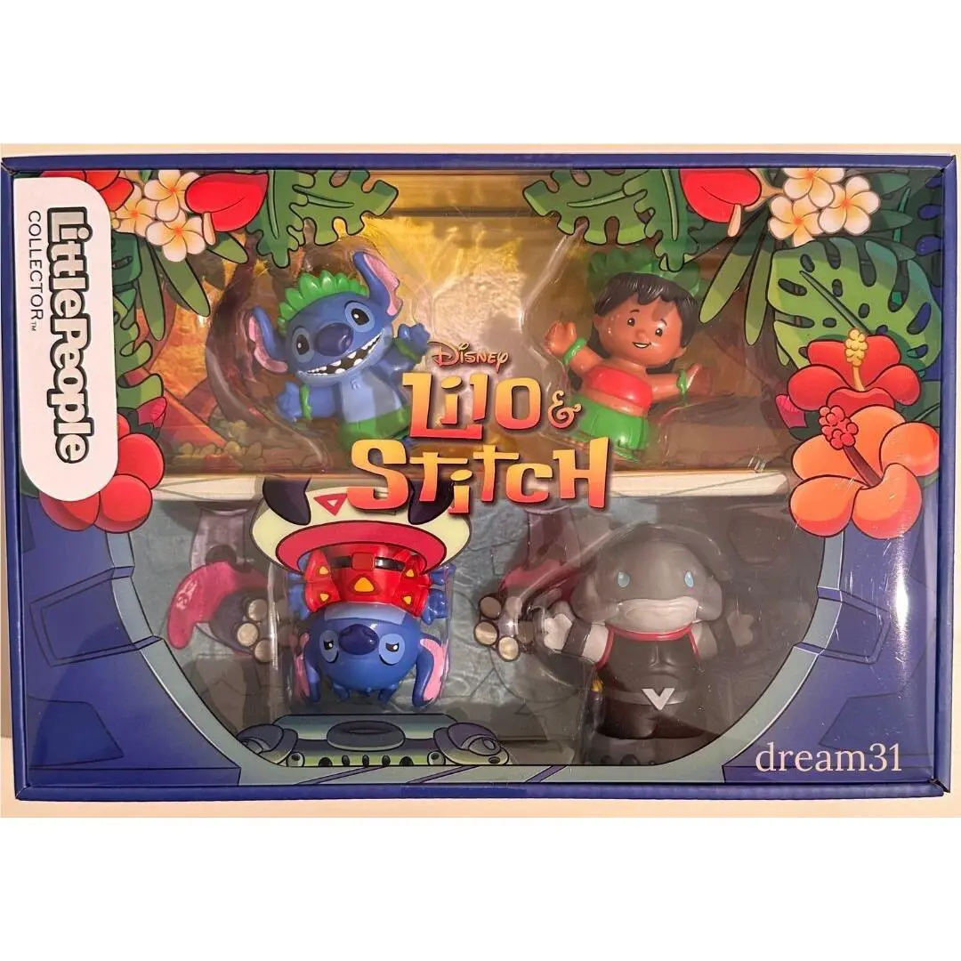 Fisher-price Little People Collector Lilo Stitch Figure 4 Pack Toy Gantu
