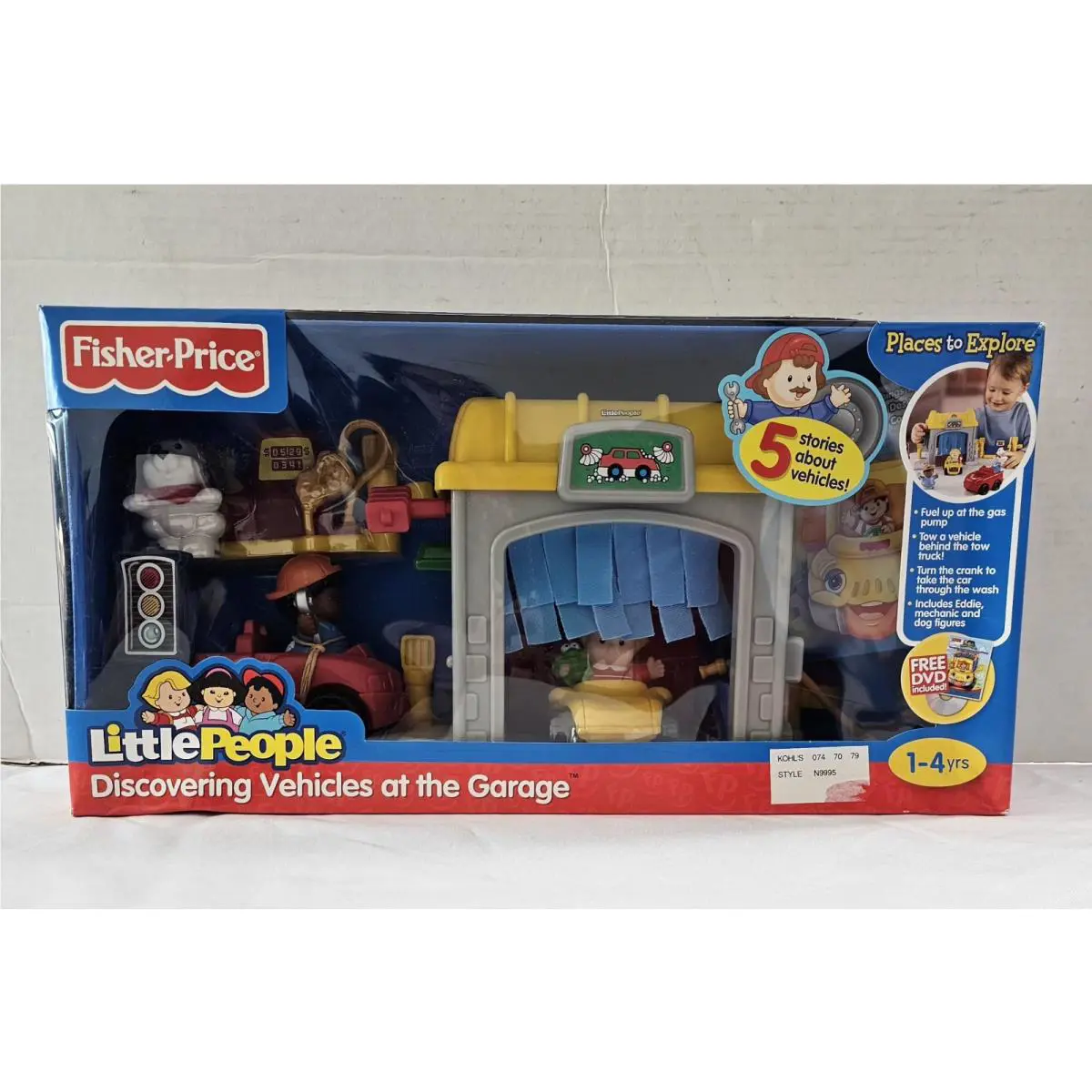 Fisher-price Little People Discovering Vehicles at The Garage Playset W/dvd
