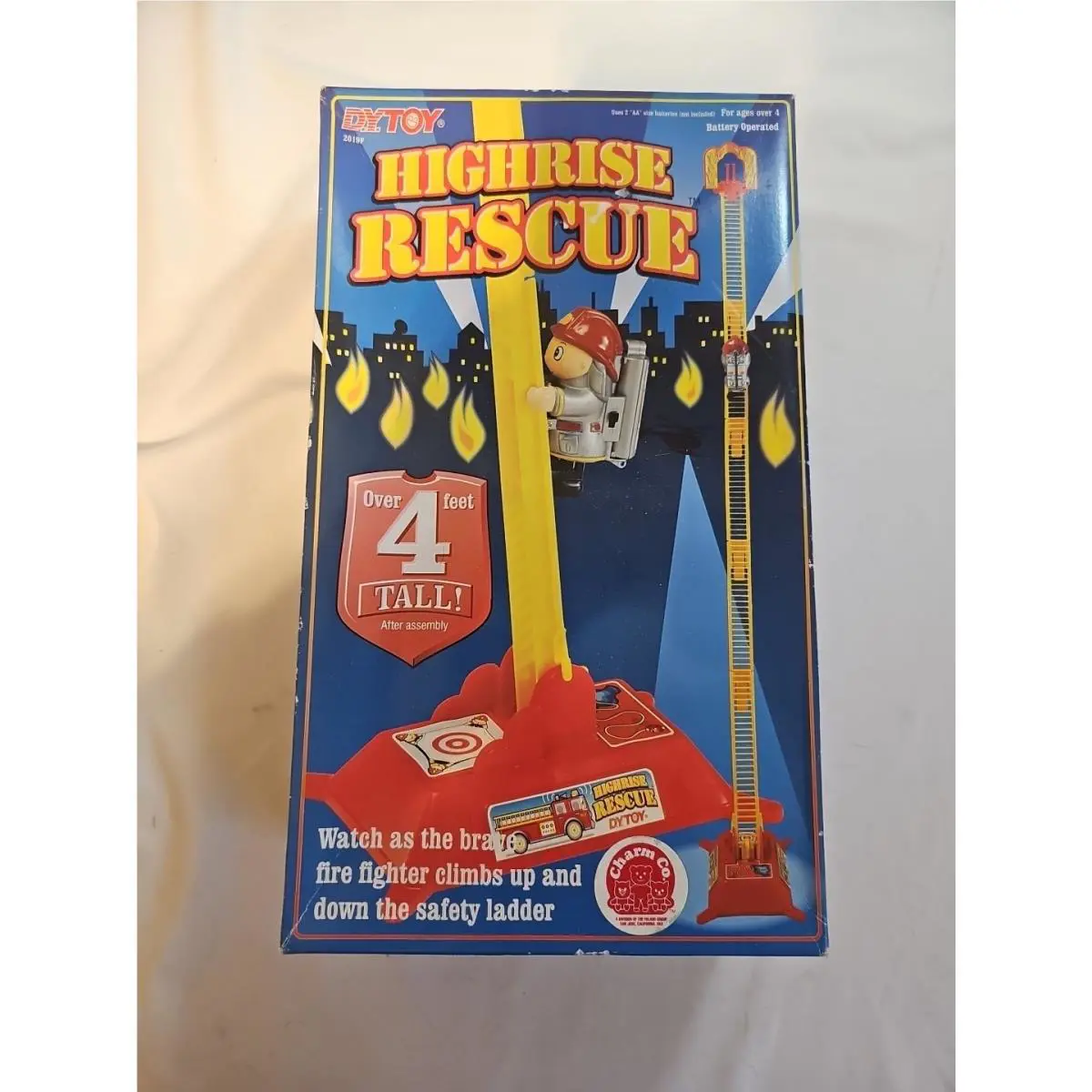 Vintage 1995 Highrise Rescue D.y. Toy Playset Complete Rare Firefighter