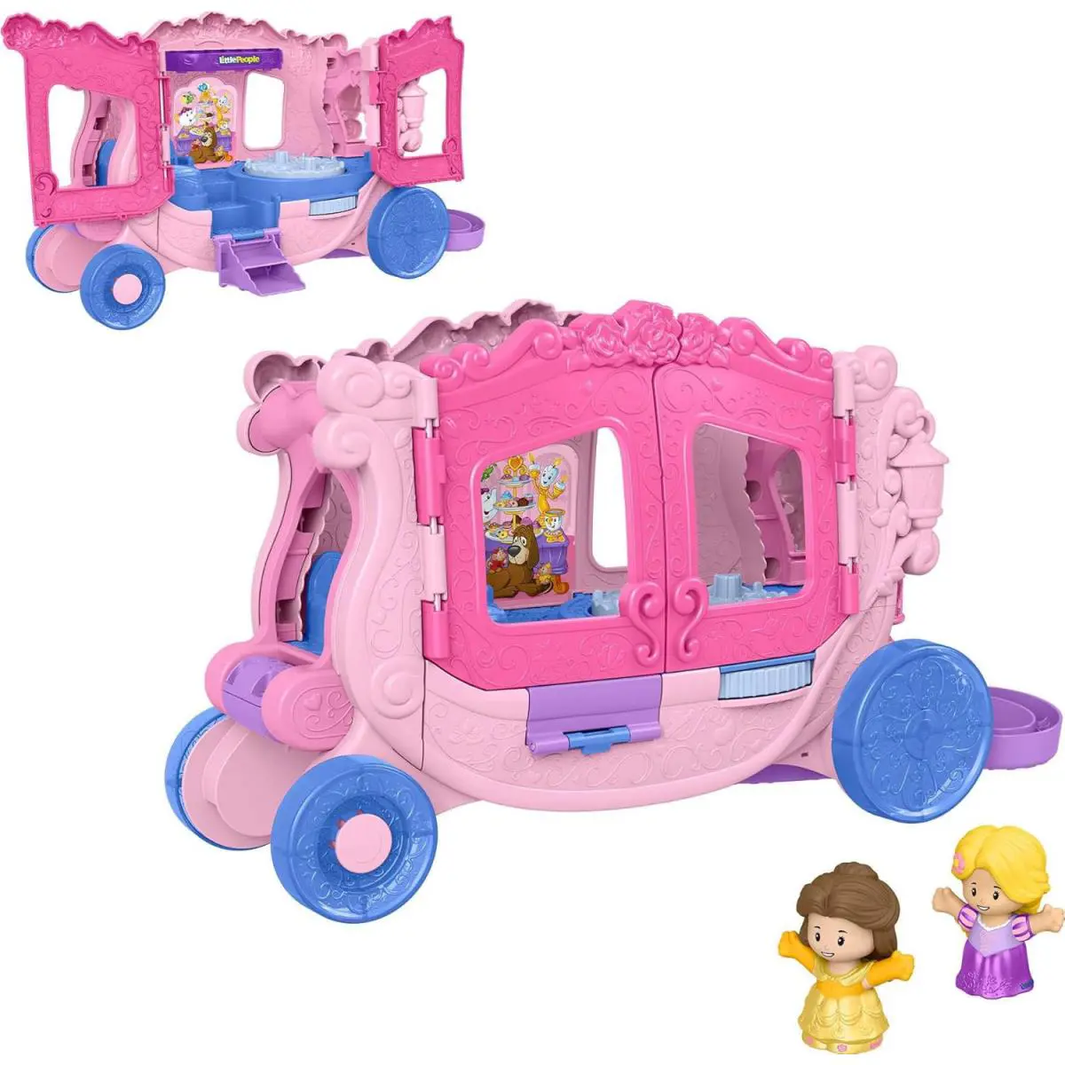 Fisher-price Little People Toddler Toy Disney Princess Pull-along Musical Carria