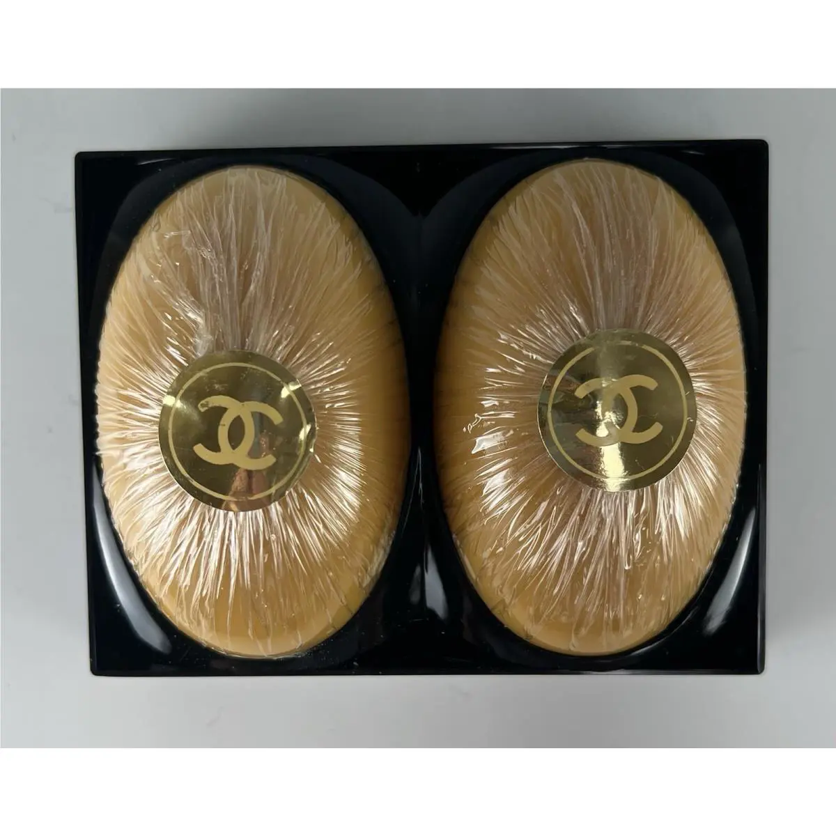 Vtg Chanel No 5 Hand Soaps 6.75 Oz Set Of 2 Branded Case Outer Box