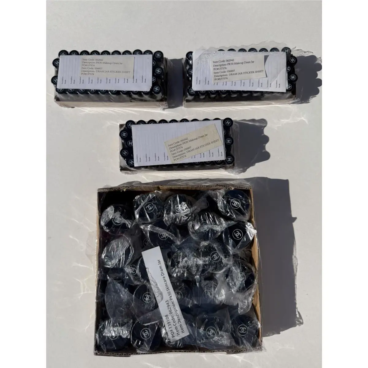 Lot Set 188 Empty Chanel Glass Travel Dram Container/jar Skincare/makeup 2 Sizes