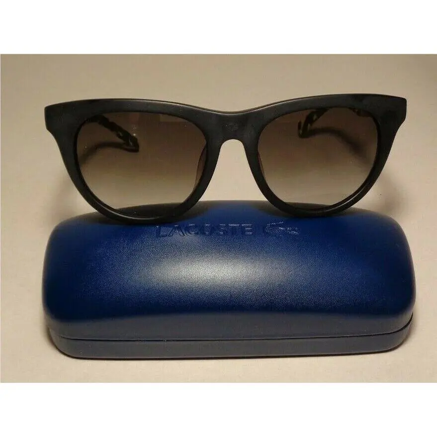 Lacoste L806SA Matte Solid Black Yellow Camouflage Women`s Sunglasses