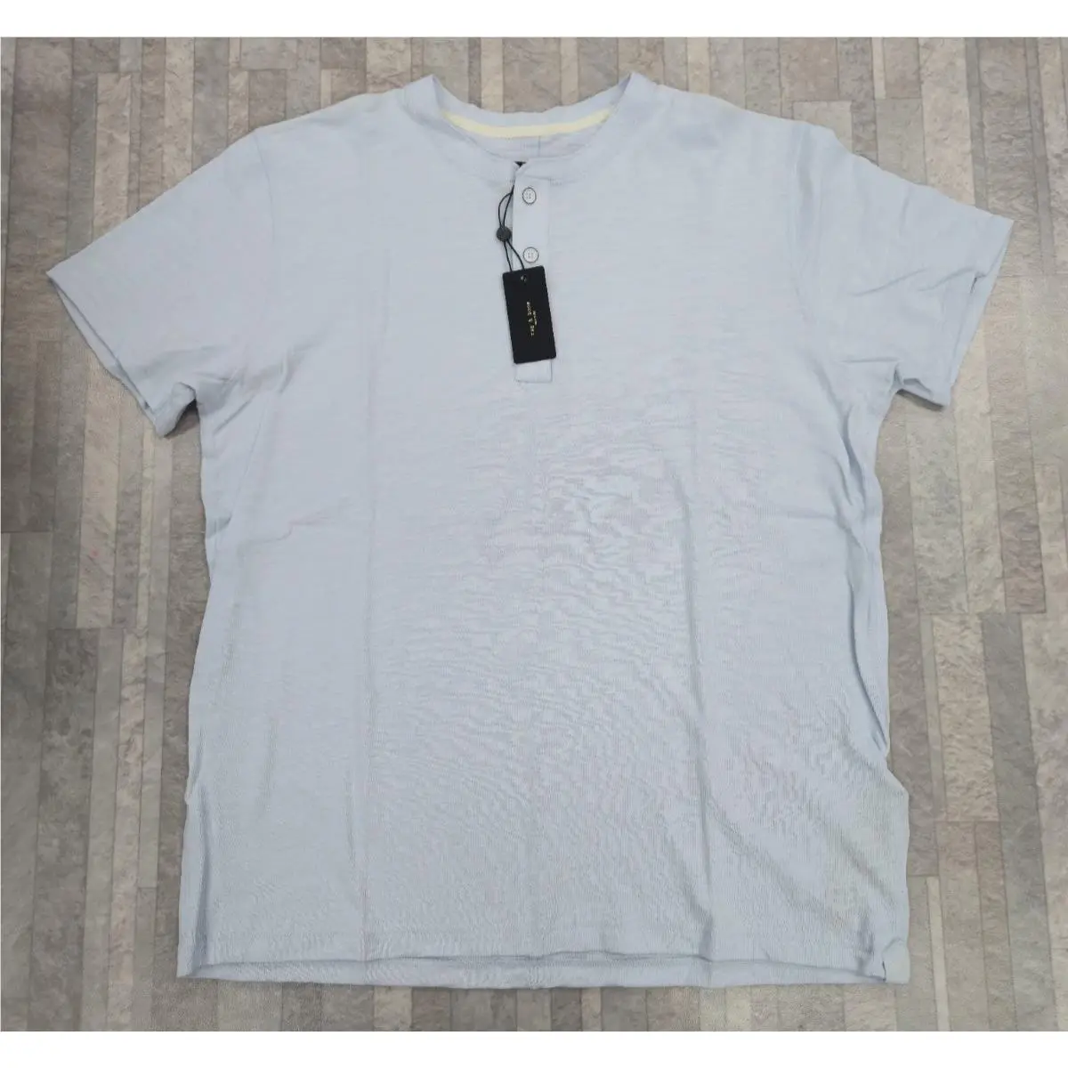 Rag Bone Classic Flame Henley Short Seeve In Arctic Blue Size: Xxl