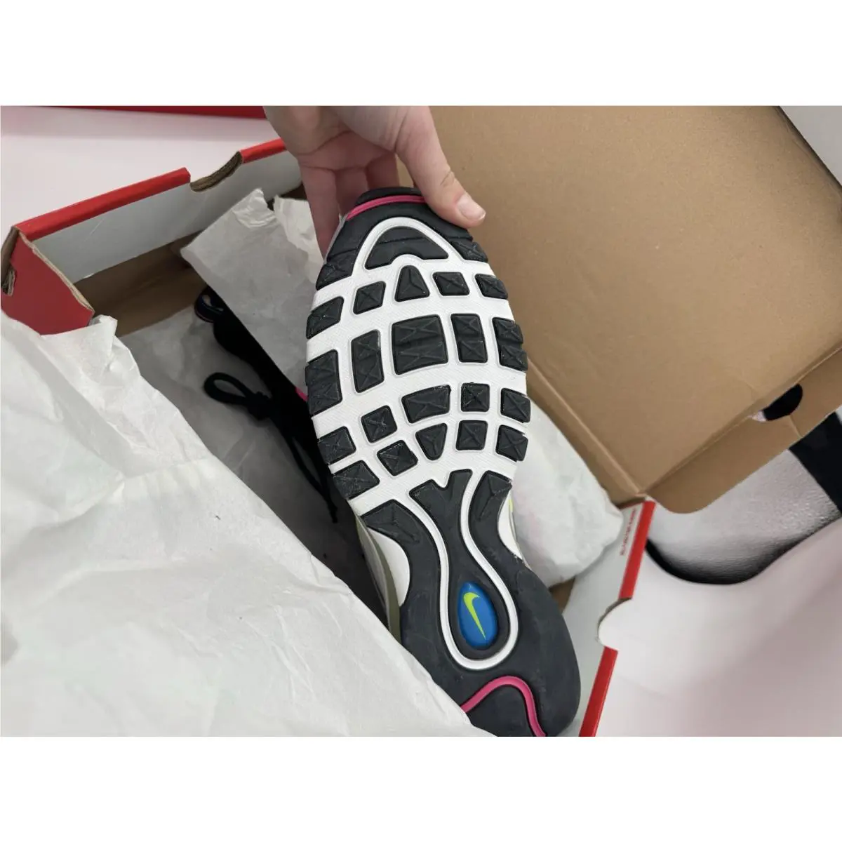 Nike shoes - Nike Air Max 97 - Air Max - DZ4392-001 - Platinum/Photo Blue/Pink/Volt 10
