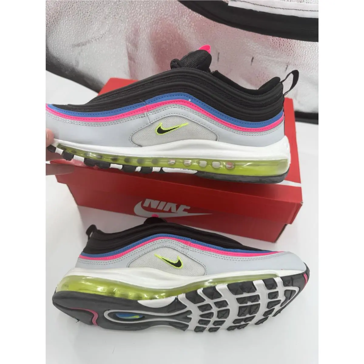 Nike shoes - Nike Air Max 97 - Air Max - DZ4392-001 - Platinum/Photo Blue/Pink/Volt 1