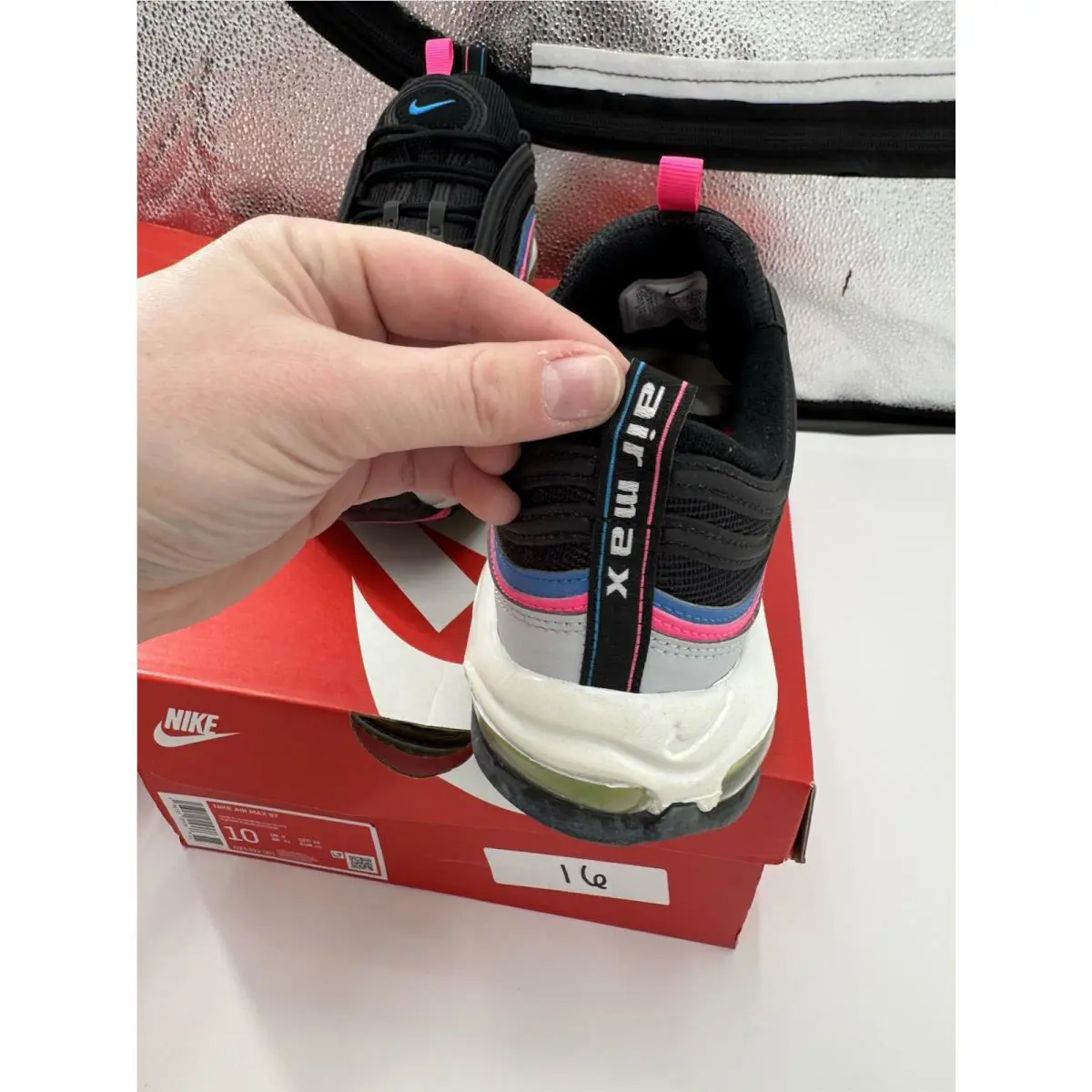Nike shoes - Nike Air Max 97 - Air Max - DZ4392-001 - Platinum/Photo Blue/Pink/Volt 4