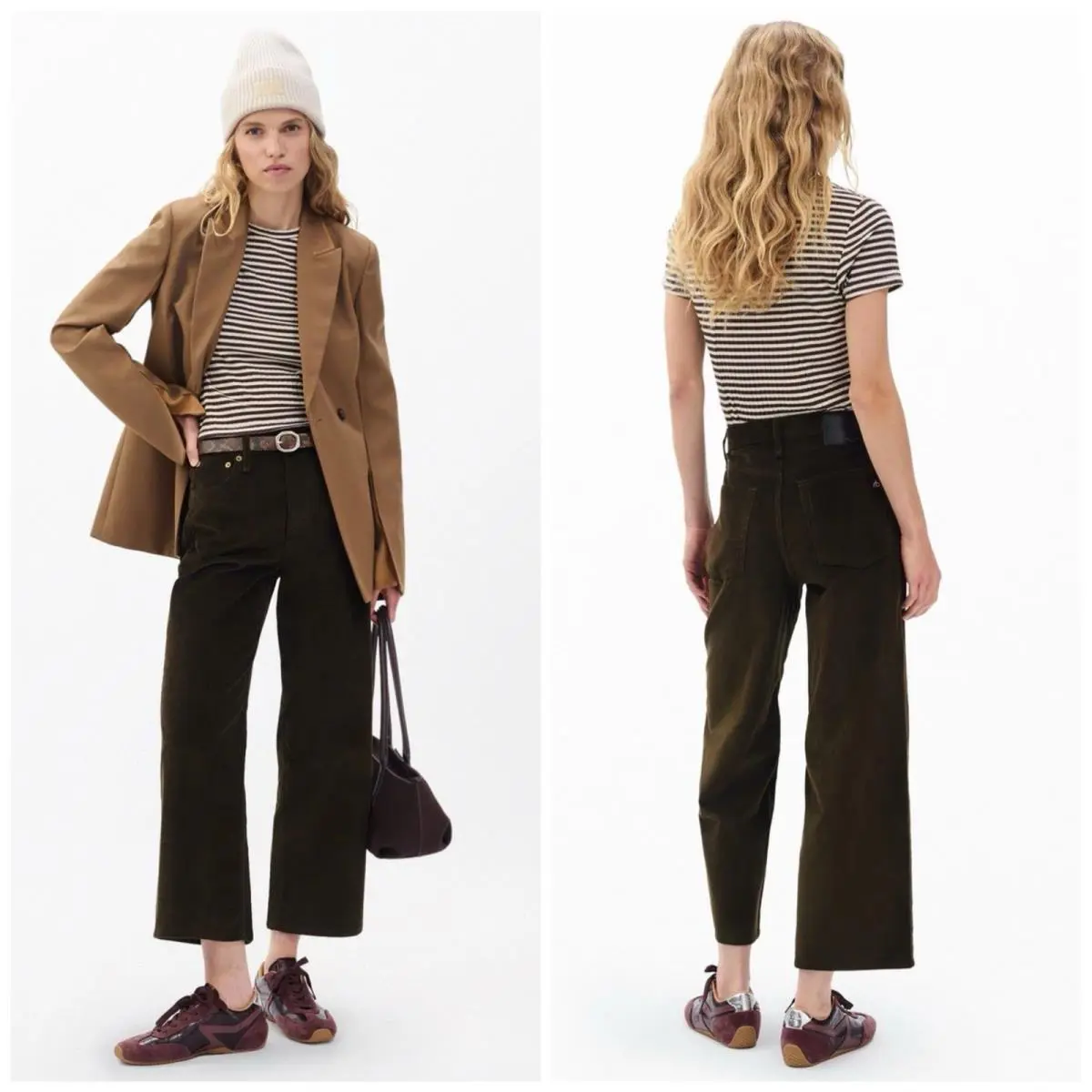 Rag Bone Andi HR Wide Leg Corduroy Pants In Balsam Size: 31