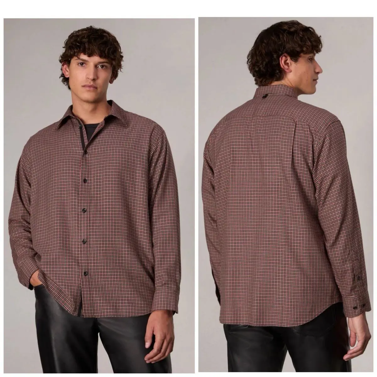 Rag Bone Matthew Flannel Shirt In Brown Plaid Size: XS