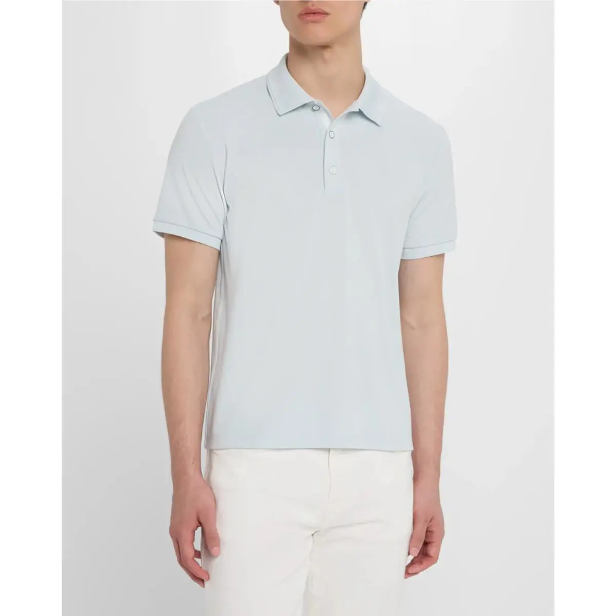 Rag Bone Men`s Tech Pique Short Sleeve Polo In Arctic Size: Xxl