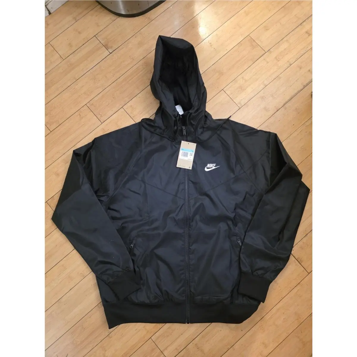 Nike Mens Windrunner Full Zip Hoodie Windbreaker Jacket Black Sz M DA0001-010