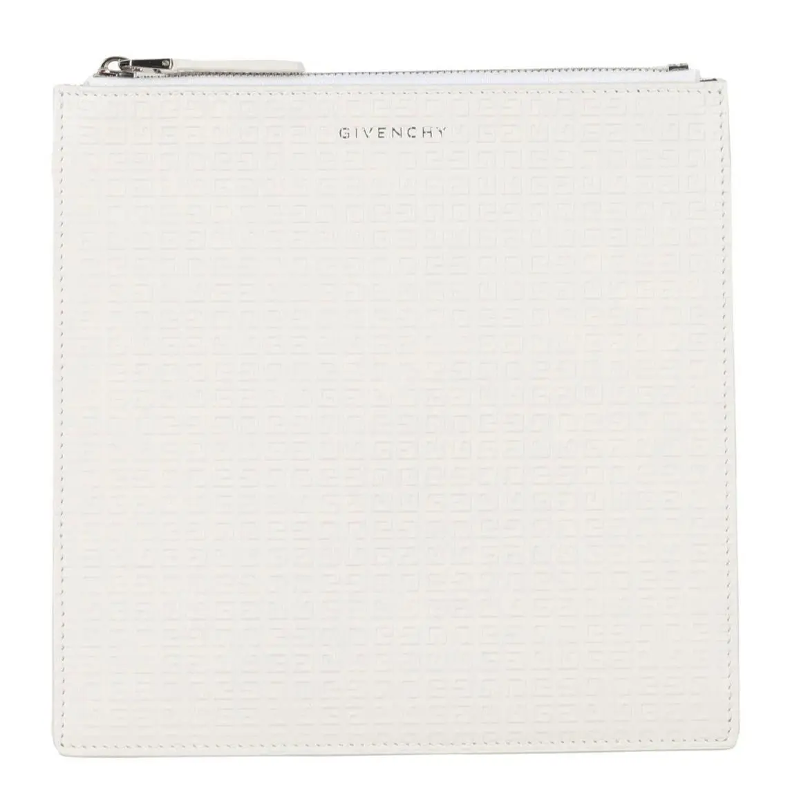 Givenchy Calfskin Leather Logo Monogram Pouch Clutch Bag 7.4 x 7.4