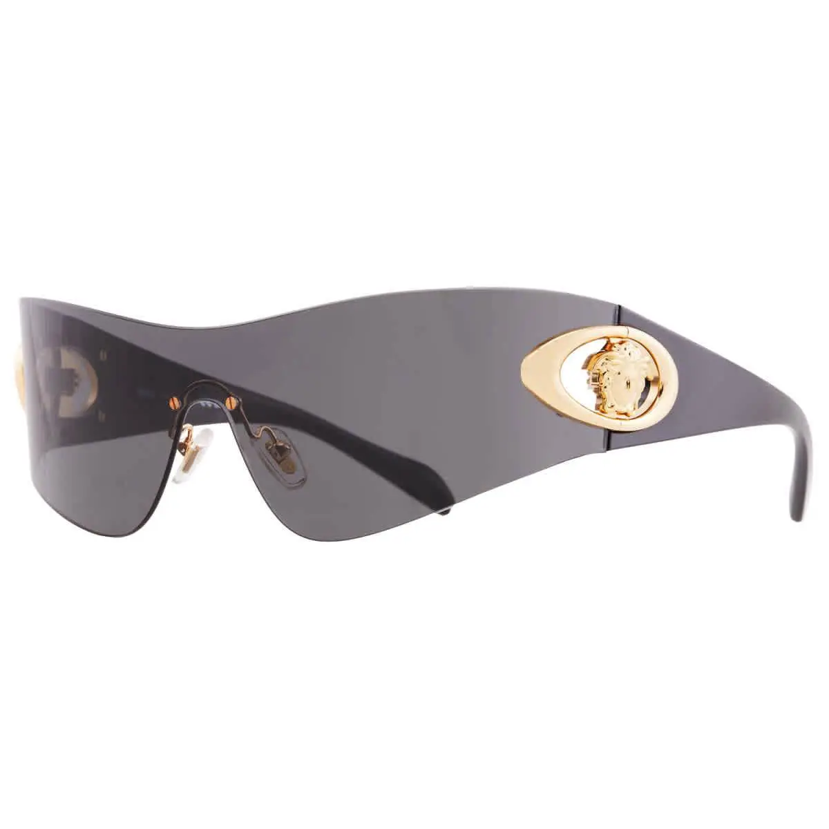 Versace Dark Grey Shield Men`s Sunglasses VE2280 100287 42 VE2280 100287 42