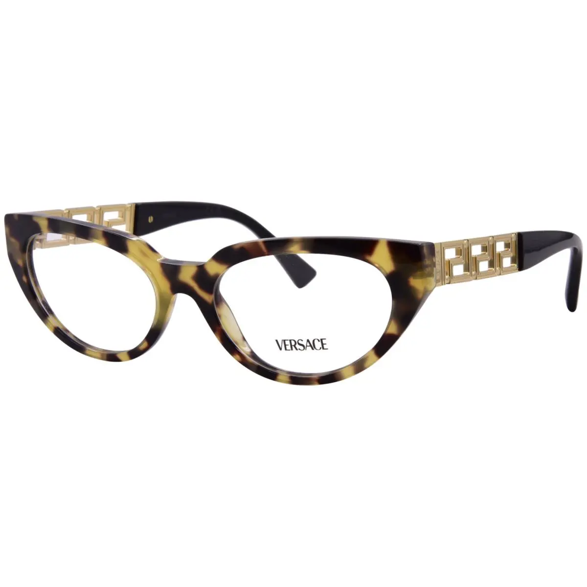 Versace VE3383 108 Eyeglasses Frame Women`s Havana Full Rim Cat Eye 54mm