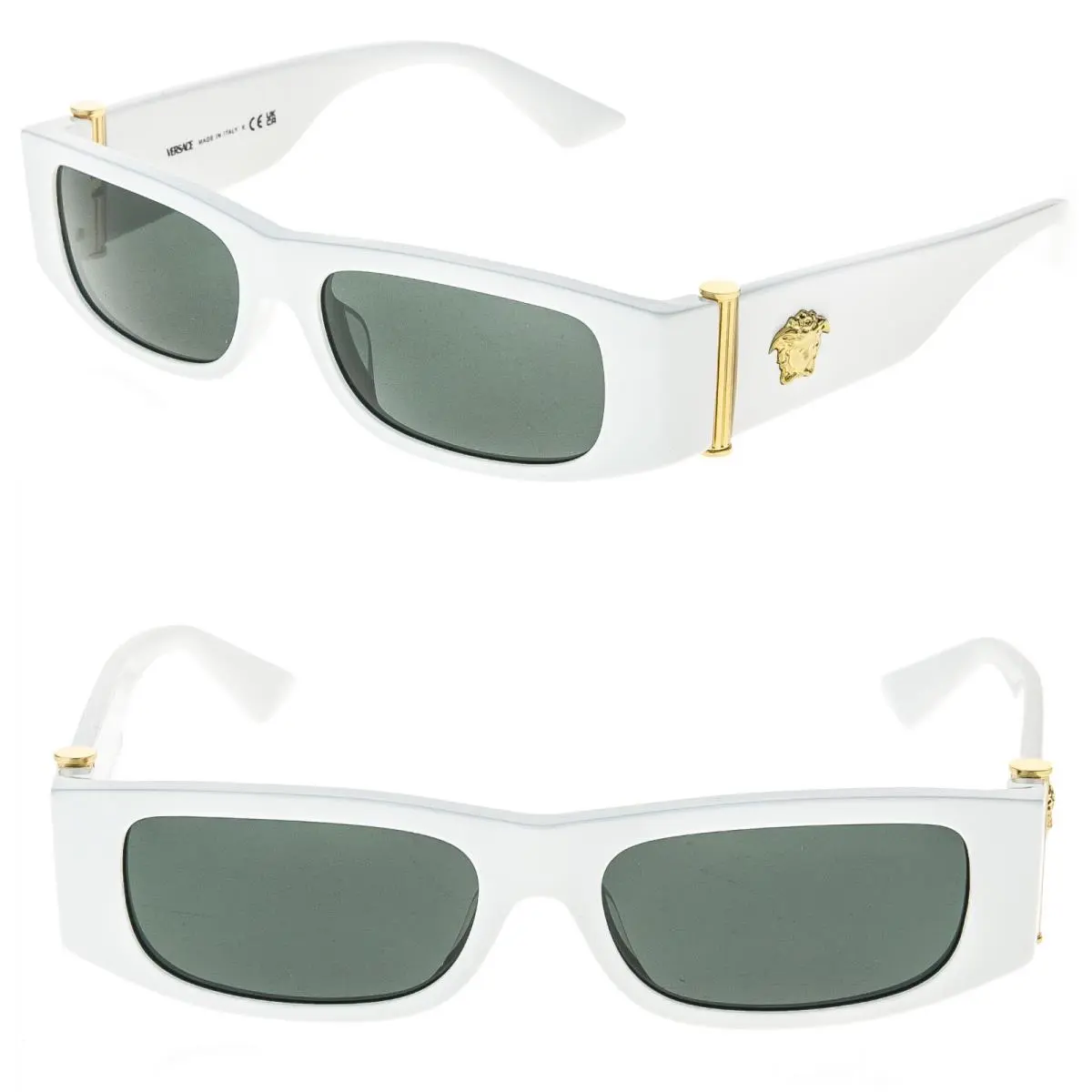 Versace VE4476U Medusa Stud Gold White 4476 Bold Unisex Sunglasses