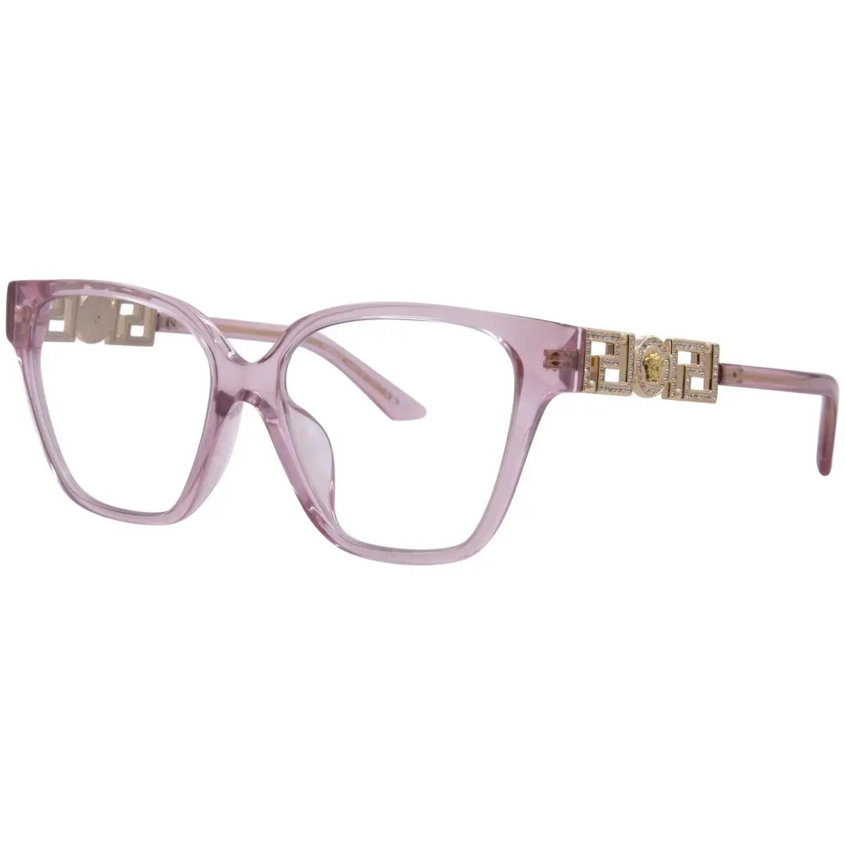 Versace VE3358BF 5472 Eyeglasses Women`s Transparent Pink Full Rim 54mm