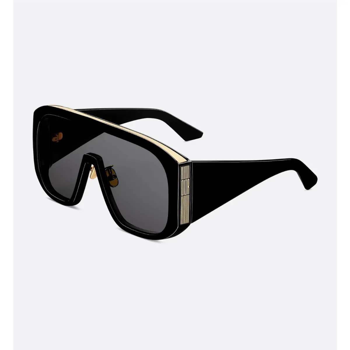 Dior Diorgraphique M2U Shield Sunglasses Black 134mm Made in Italy