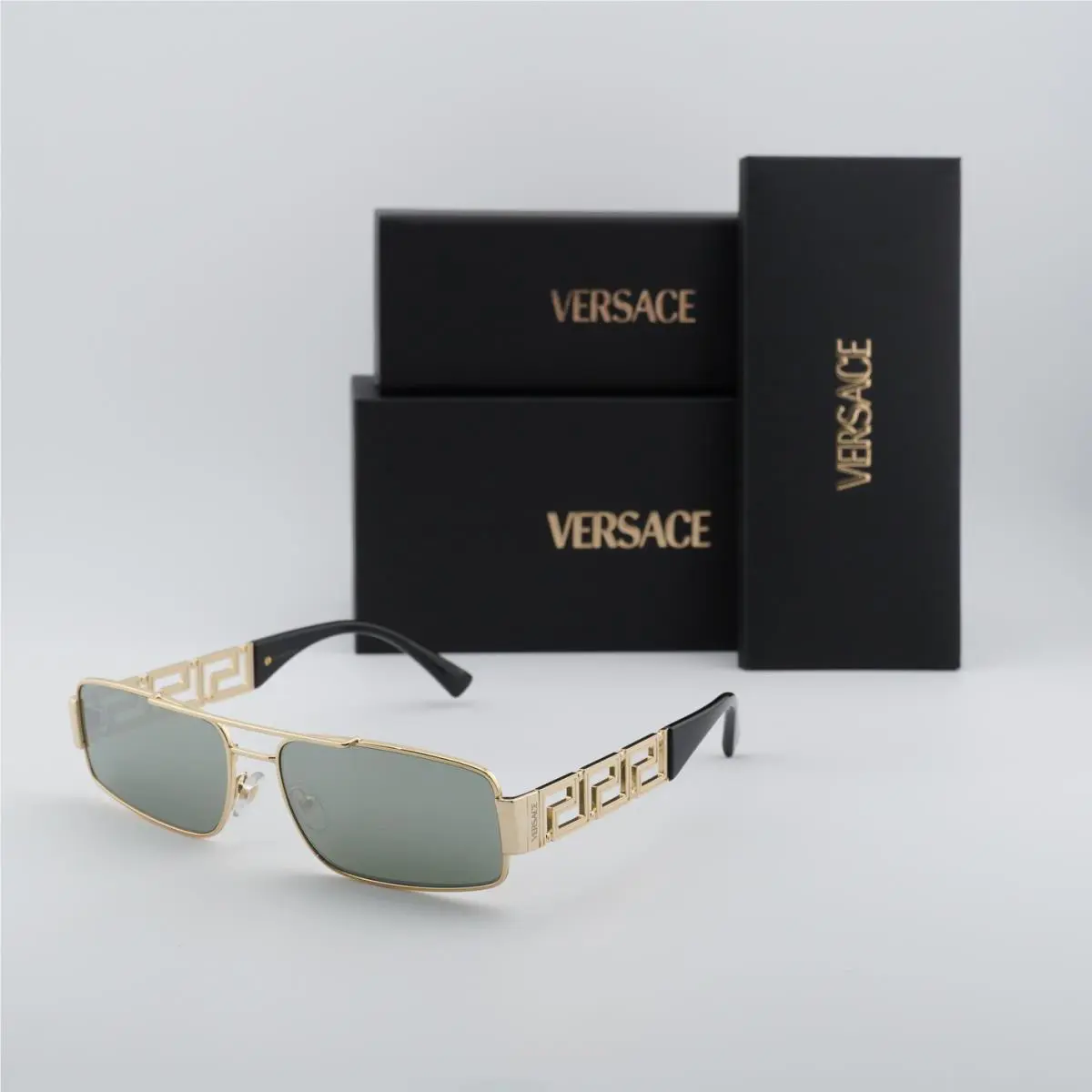 Versace VE2257 100230 Gold/green Mirror Silver 60-16-145 Sunglasses
