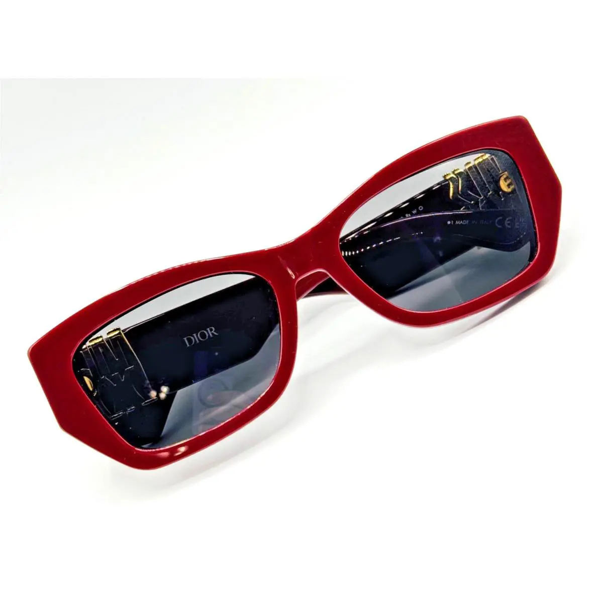Dior Sunglasses Missdior S1I 94A0 Womens Red Cat Eye Frame Gray Lens 55mm