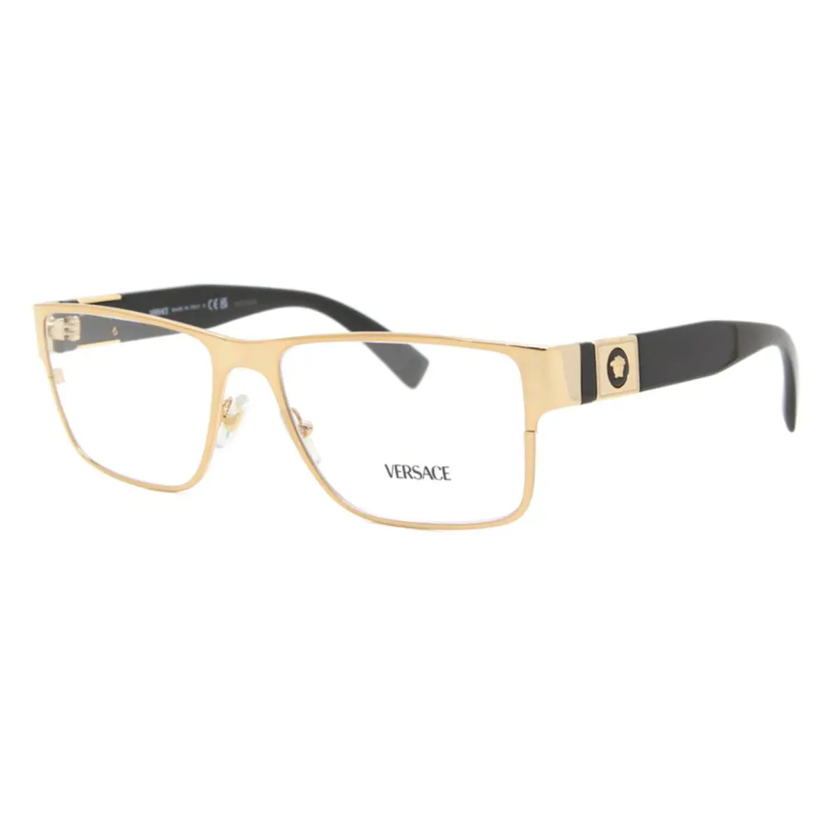 Versace Rectangular Eyeglasses Mod. 1274 1002 57-17 140 Gold Black Frames