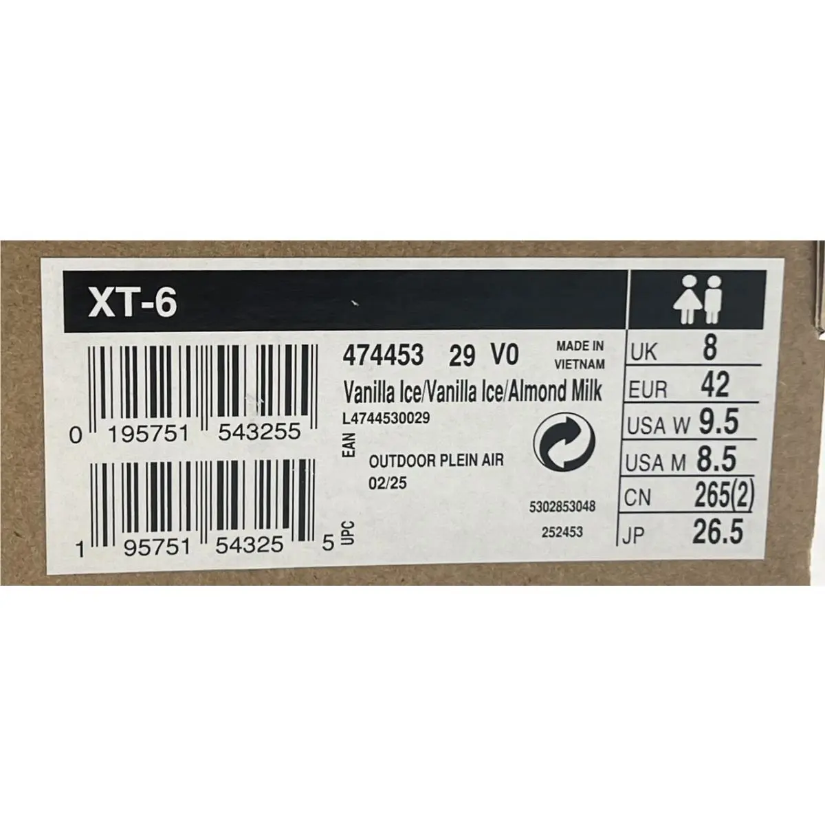 Salomon shoes - XT-6 - 474453 - VANILLA ICE/VANILLA ICE/ALMOND MILK (UPC: 195751543255) 2