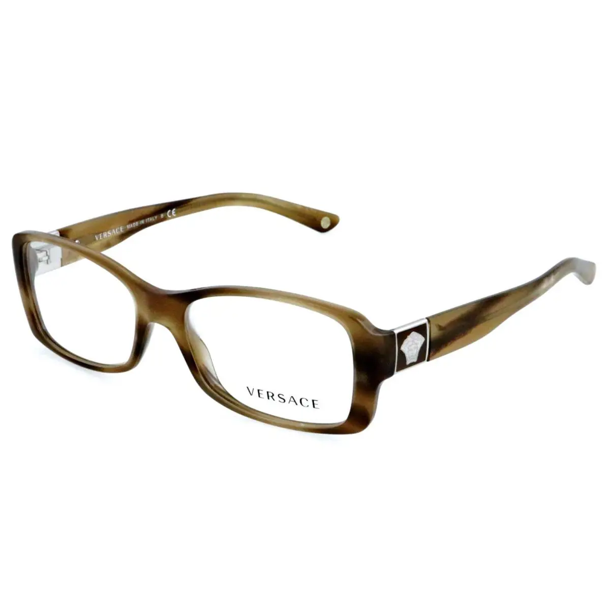 Versace VE 3137 773 52mm Light Brown Square Eyeglasses Frames Italy