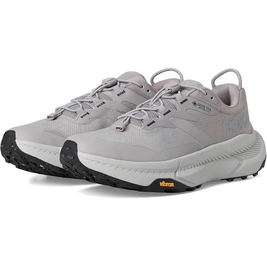 Hoka Transport Gtx Running Hiking Sneakers Abrasion-resistant Mesh Gray Size 11 - Gray Opal