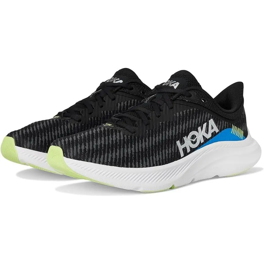 Hoka One One Solimar Running Lace-up Sneakers Black Lettuce Mesh Men`s Size 10 D - Black / Lettuce