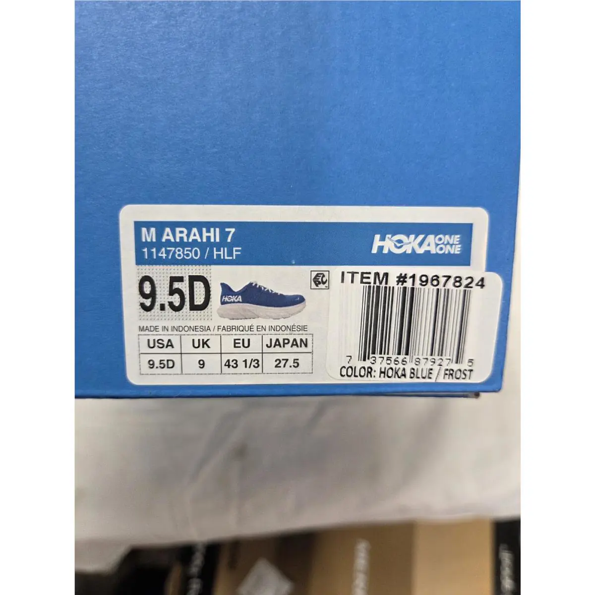 Hoka shoes - Hoka One One Arahi 7 - 1147850-HLF - Hoka Blue / Frost (HLF) (UPC: 737566879282) 14