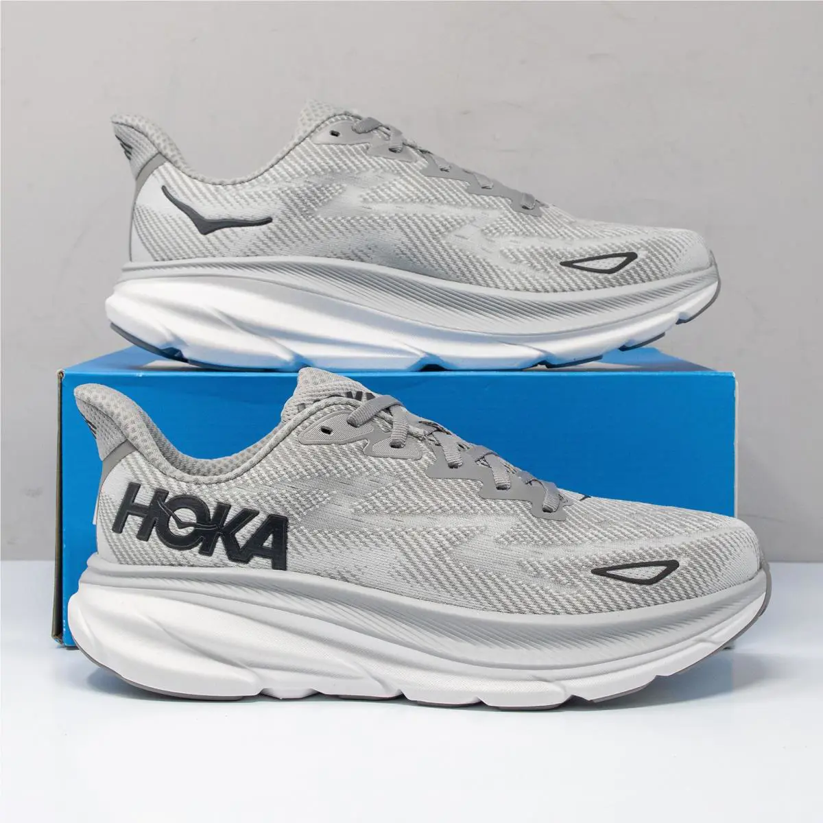 Hoka shoes - Hoka One One Clifton 9 - 1127895-HMBC - Gray (UPC: 196565173546) 0