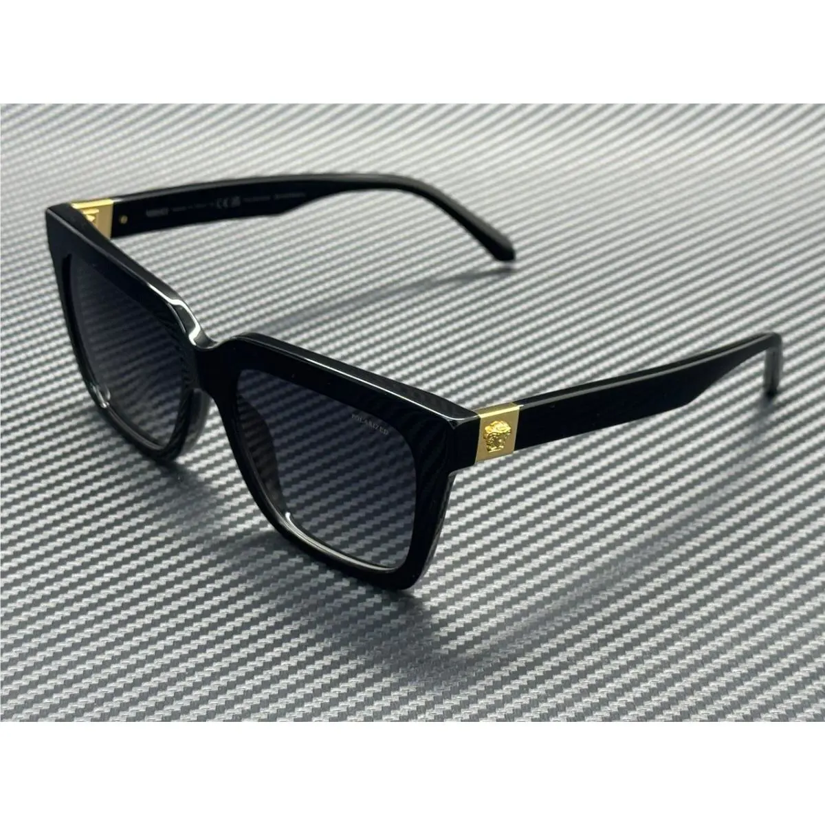 Versace VE4498 GB1 T3 Black Dark Grey Polarized Women`s 55 mm Sunglasses