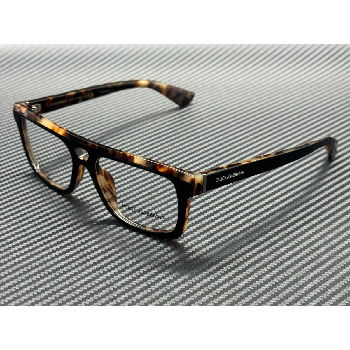 Dolce Gabbana DG3431 3417 Black Red Havana Men`s 56 mm Eyeglasses