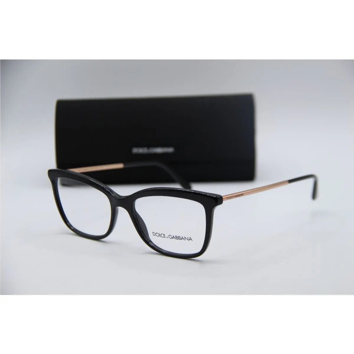 Dolce Gabbana DG 3286 501 Black Gold Frames Eyeglasses 54-17 K1