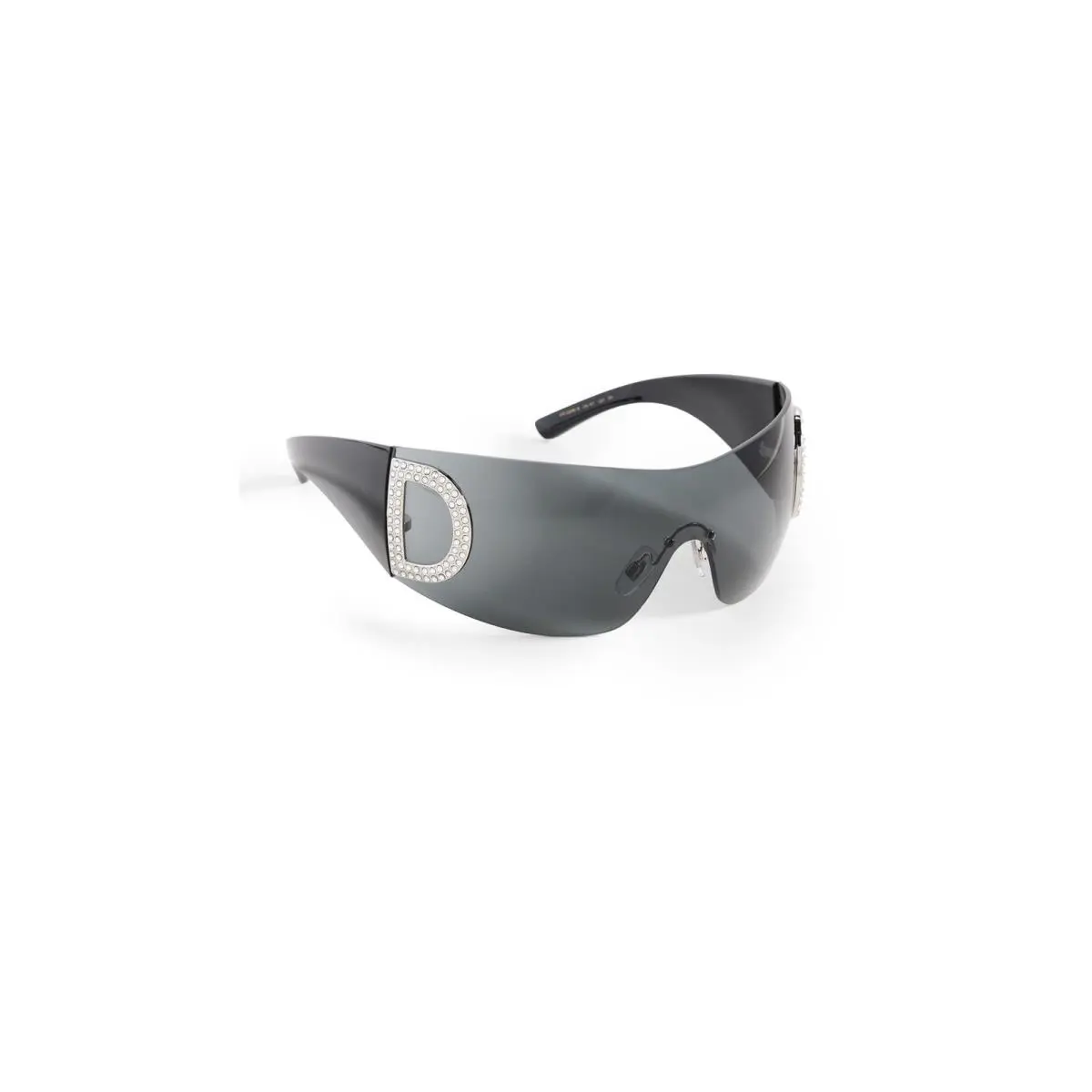 Dolce Gabbana Women`s Shield Sunglasses Black/dark Grey One Size