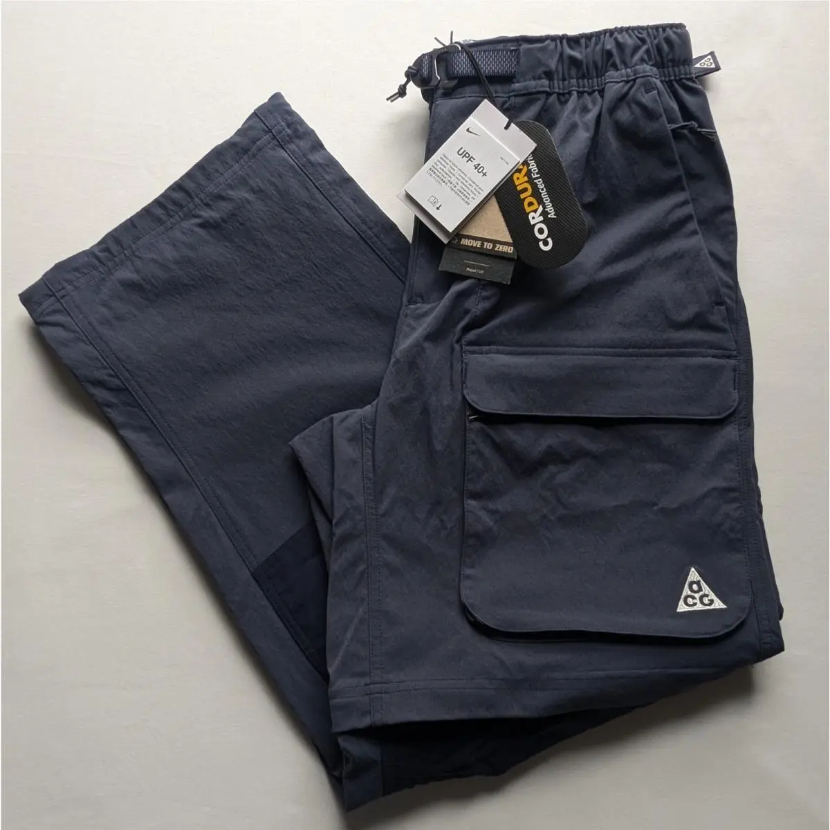 Acg Smith Summit Cargo Convertible Pants Shorts Blue Mens Size S HV0591-437 by Nike