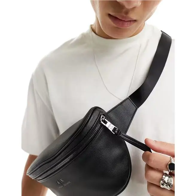 Armani Exchange A/x Logo Waist Fannypack Adjustable Belt Pouch Zipper Bag