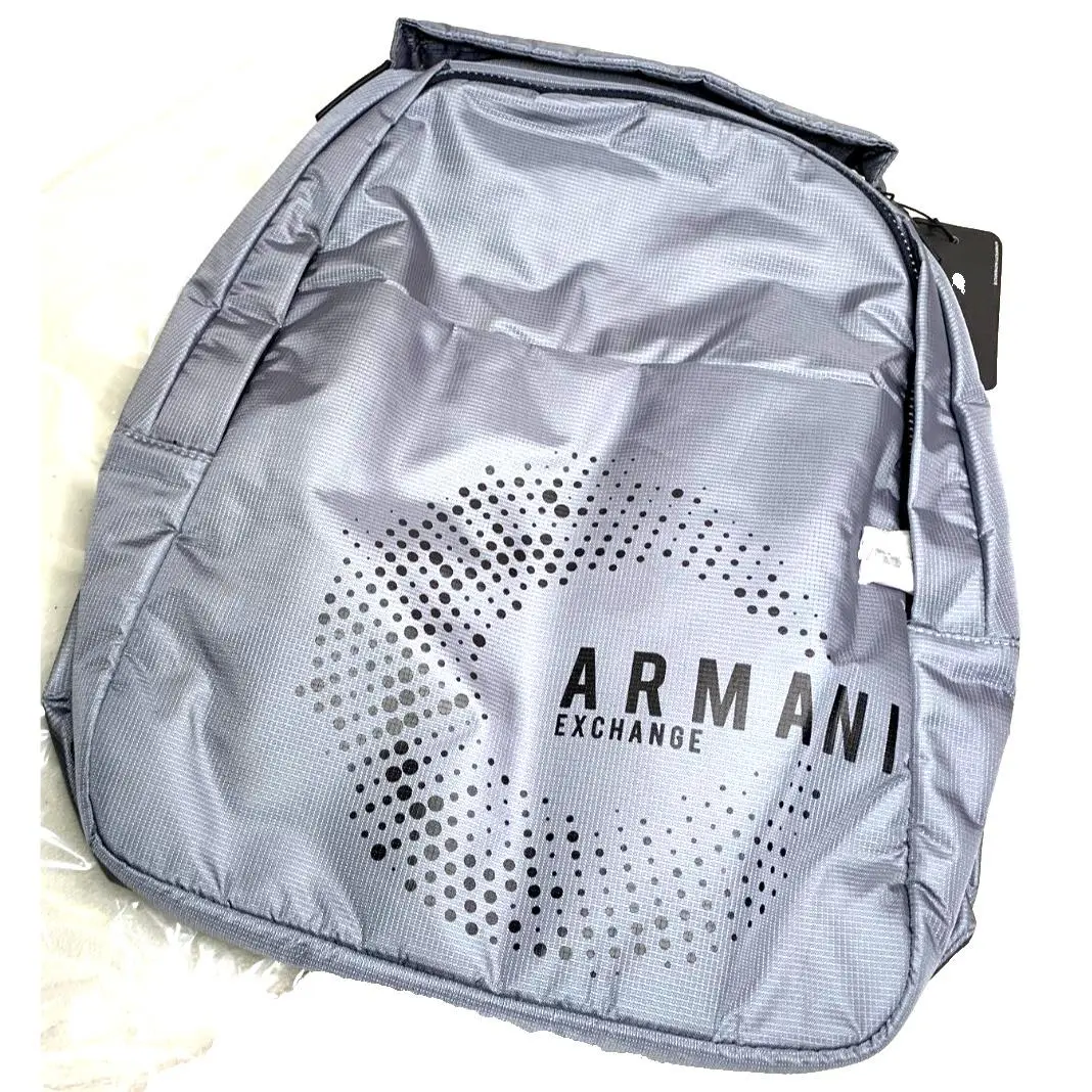 Armani Exchange Grey Black Straps Backpack Men Back Pack Bag Retail