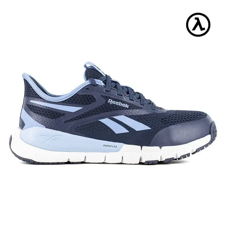 Reebok Flex Trainer Work Elevated Ease On/off Women`s Athletic Shoe Boots RB513 - Navy/Sky Blue