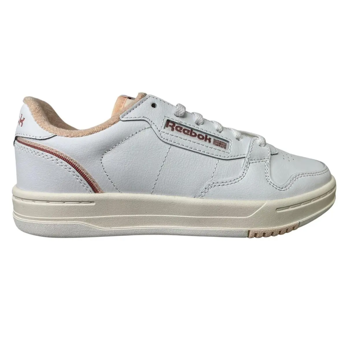 Reebok Women Sneaker Fashion Phase Court 100201450 Tennis White Pink Size 8.5 M - White