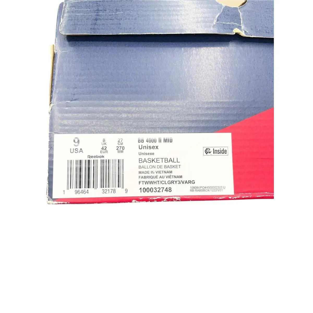 Reebok shoes - BB 4000 II Mid - Mid - LZO08 - White (UPC: 196464321789) 8