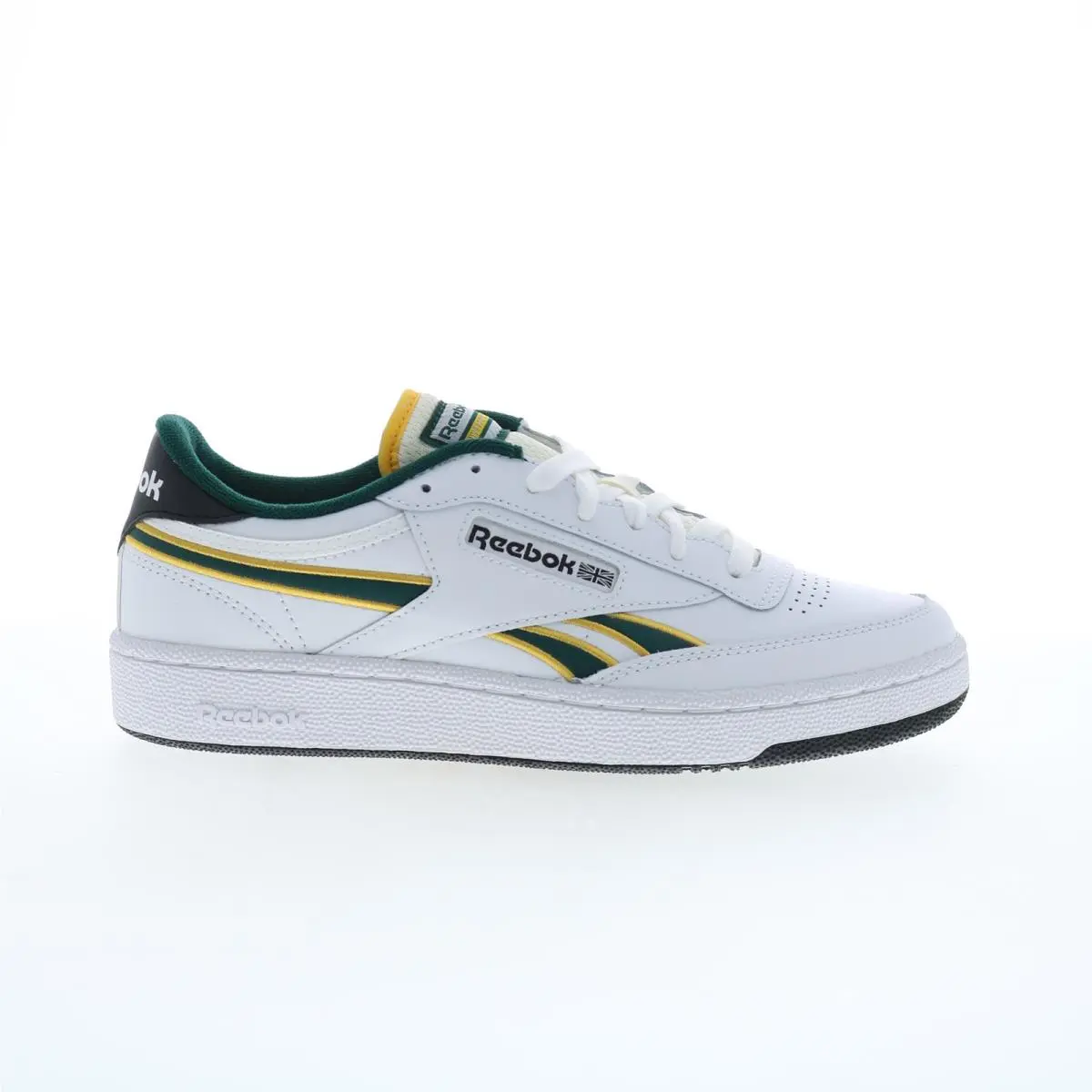 Reebok Club C Revenge Mens White Leather Lace Up Lifestyle Sneakers Shoes 11.5