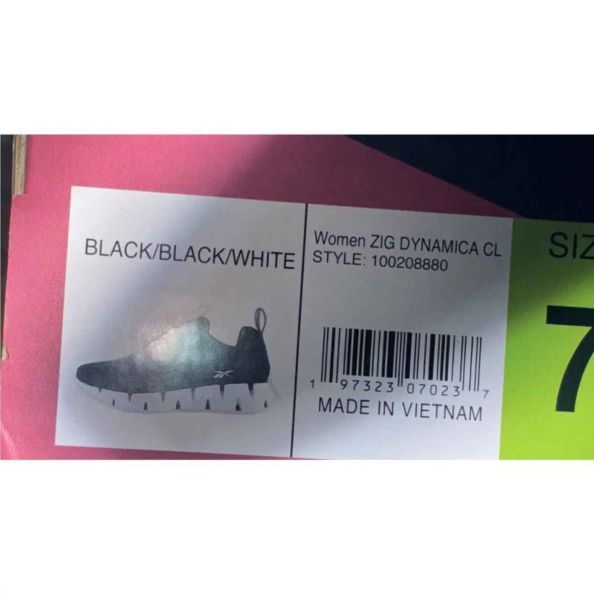 Reebok shoes - Reebok Zig Dynamica - Zig Dynamica - 10020888 - Black/White (UPC: 197323070268) 2