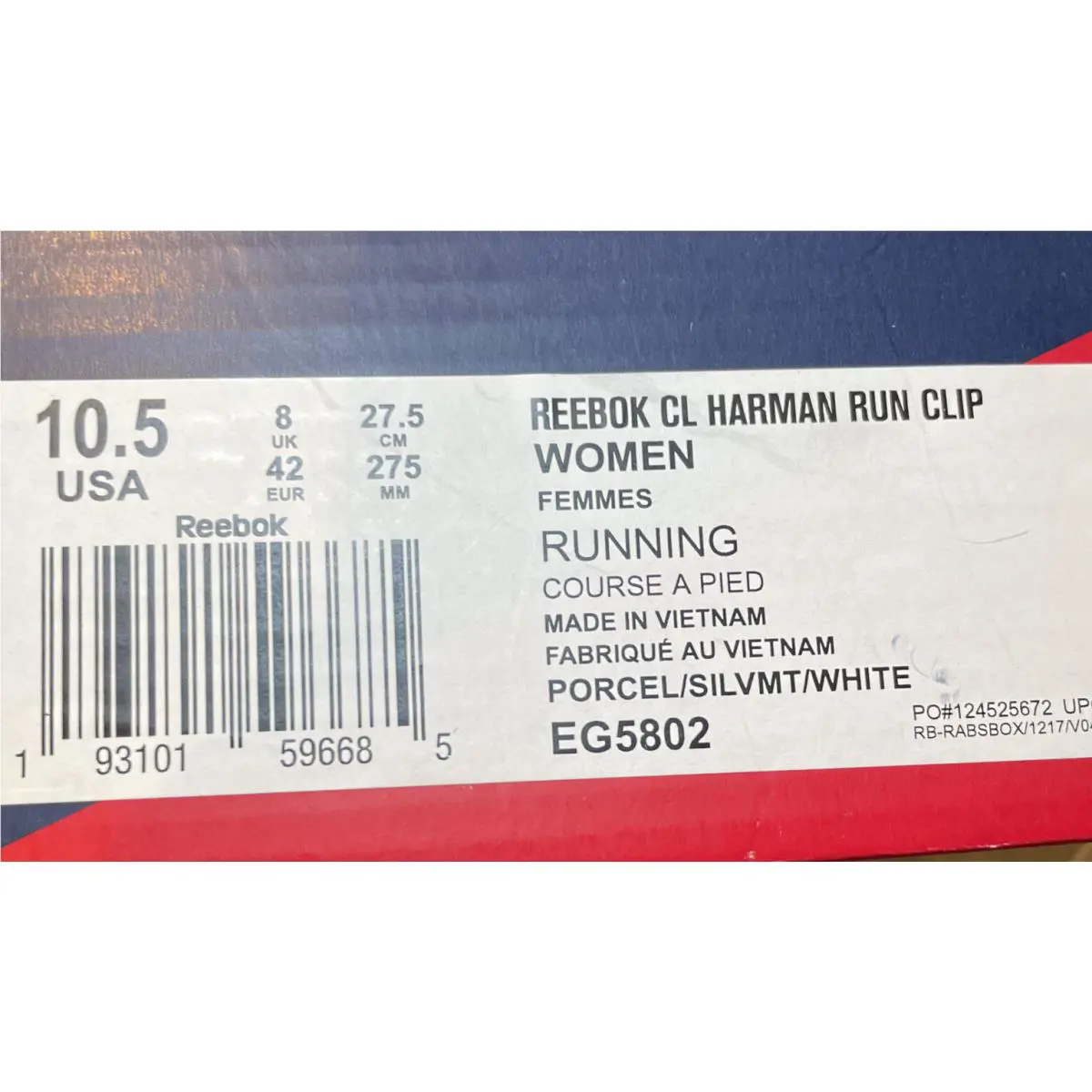 Reebok shoes - Reebok Harman Run Clip - Harman Run Clip - EG5802 - Cream White Silver (UPC: 193101596685) 8