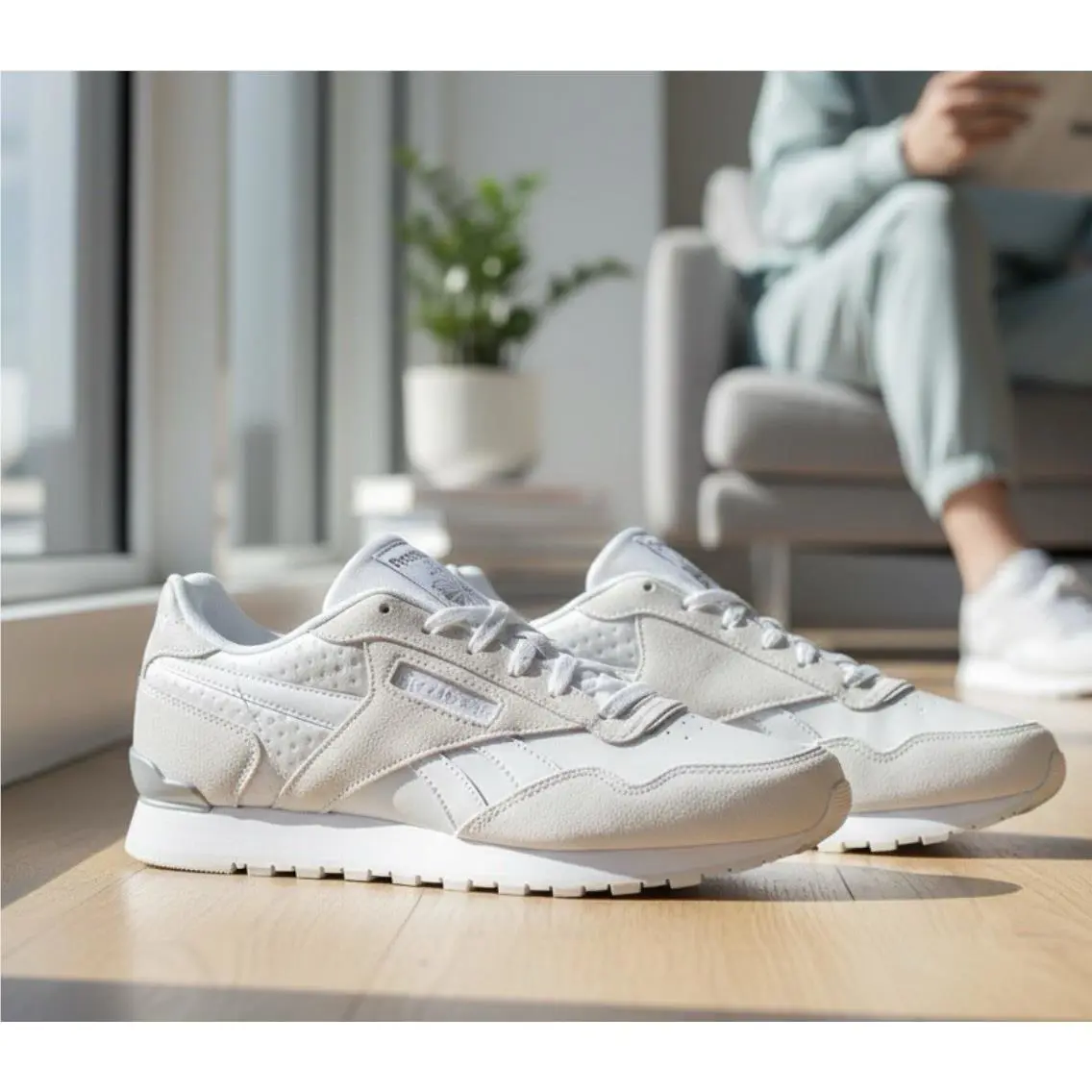 Reebok shoes - Reebok Harman Run Clip - Harman Run Clip - EG5802 - Cream White Silver (UPC: 193101596685) 13