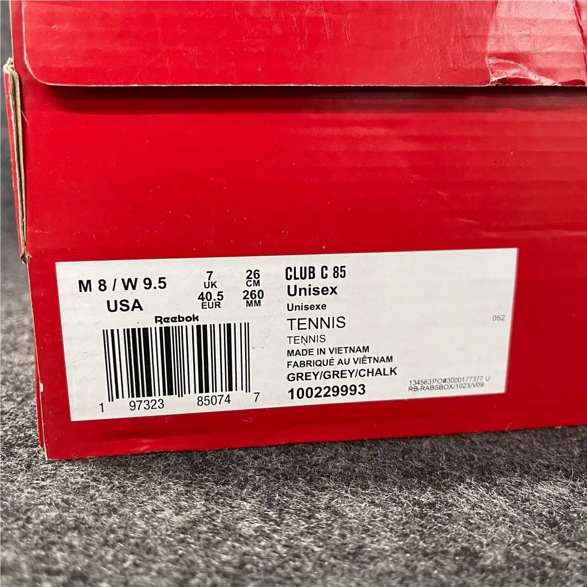 Reebok shoes - VS182674 - vs-182674 - Gray (UPC: 197323850747) 1