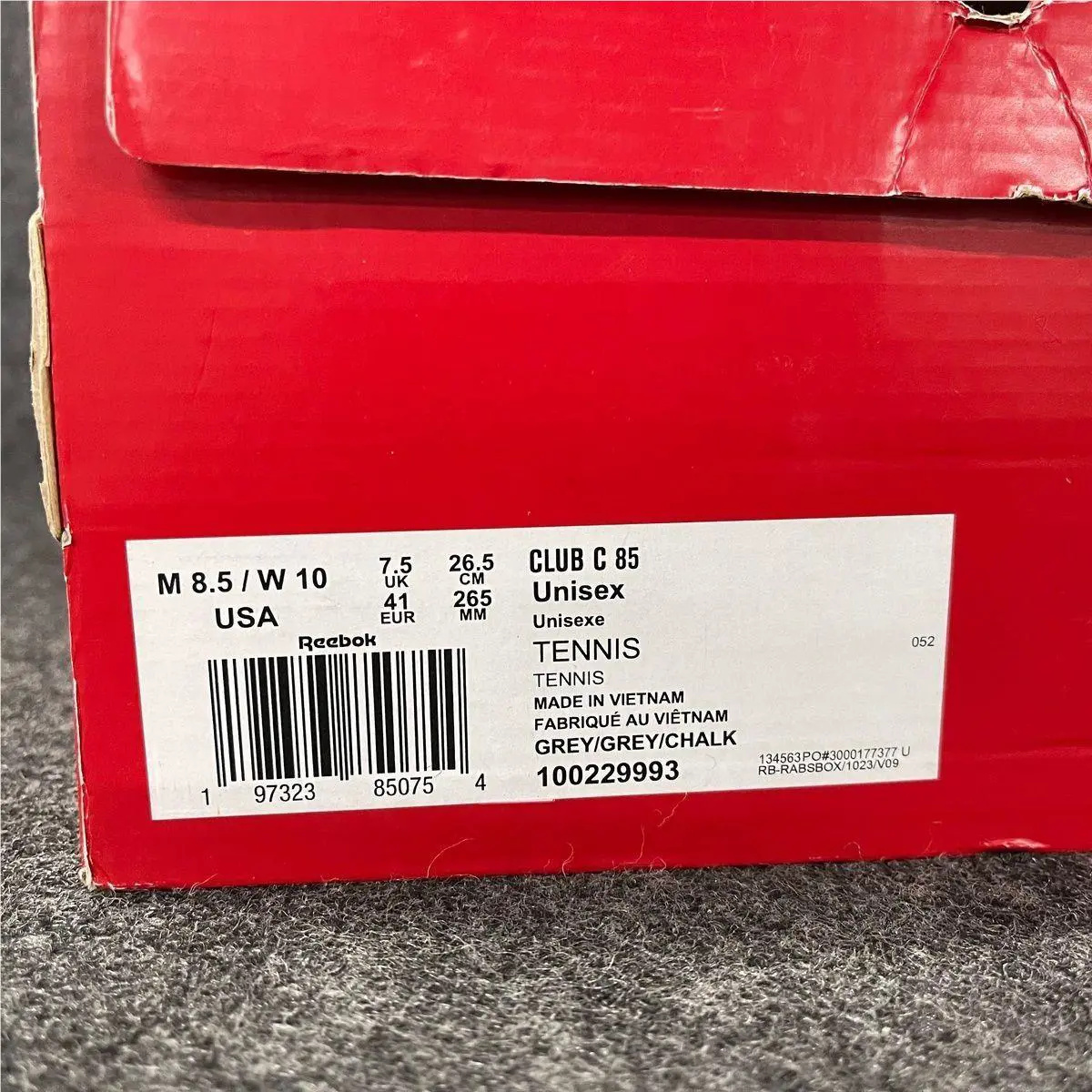 Reebok shoes - VS182680 - vs-182680 - Gray (UPC: 197323850754) 2