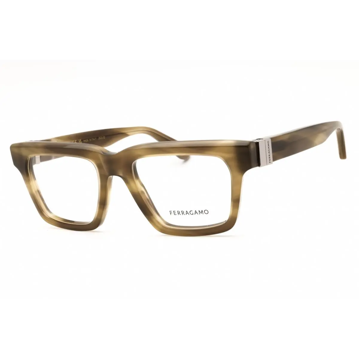 Salvatore Ferragamo SF2995 319 Eyeglasses Striped Khaki Frame 52mm